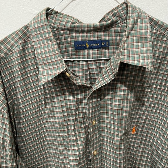 Ralph Lauren Green Plaid Button Down Shirt - Picture 2 of 5